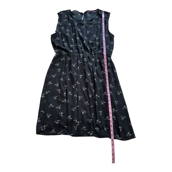 Modcloth | Ixia Sheath Dress Hummingbird Print Sleeveless Elastic Waist Size 2X - Picture 13 of 13